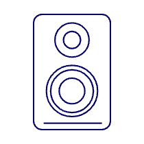 Audio Speakers 3 Illustration from UX Line Set