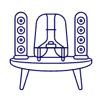 Audio Speakers Subwoofer Illustration from UX Line Set