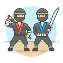 Ninja Training 2 Illustration from UX Colors Set