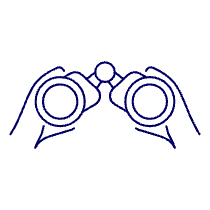 Binoculars Hands Illustration from UX Line Set