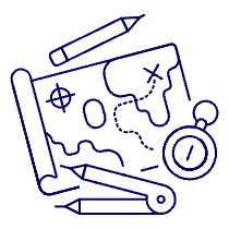 Map Navigation Illustration from UX Line Set