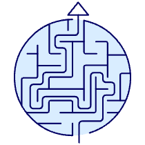 Maze Strategy Illustration from UX Duotone Set
