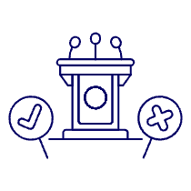 Podium Vote Illustration from UX Line Set