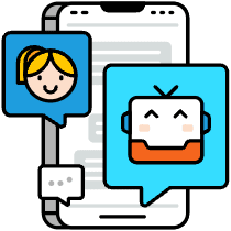 Chat Bot Illustration from Porto Set