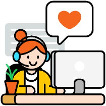 Customer Service Illustration from Porto Set