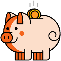 Piggy Bank Illustration from Porto Set