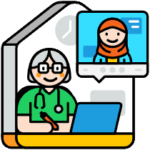 Online Counseling Illustration from Porto Set