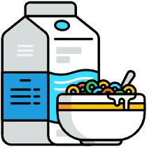 Cereal Breakfast Illustration from Porto Set