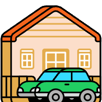 House And Car Illustration from Porto Set