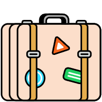 Suitcase Illustration from Porto Set