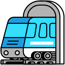 Train Out Of Tunnel Illustration from Porto Set