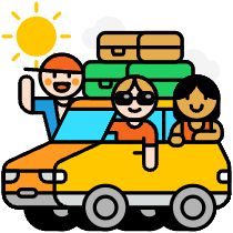 Vacation Car Illustration from Porto Set