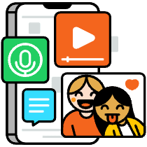 Mobile Content Illustration from Porto Set