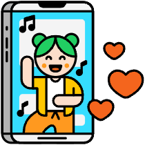 TikTok Dance Video Illustration from Porto Set