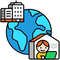 Remote Working Illustration from Porto Set