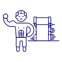 Training Bodybuilder 11 Illustration from UX Line Set