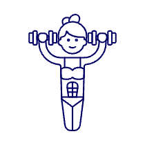 Training Bodybuilder 2 Illustration from UX Line Set