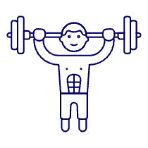 Training Bodybuilder 3 Illustration from UX Line Set