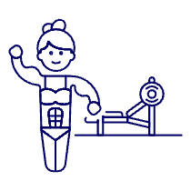 Training Bodybuilder 8 Illustration from UX Line Set