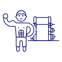 Training Bodybuilder 9 Illustration from UX Line Set