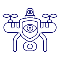 Security Drone 1 Illustration from UX Line Set
