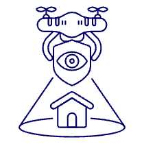 Security Drone 2 Illustration from UX Line Set