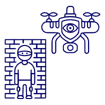 Security Drone 3 Illustration from UX Line Set