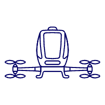 Taxi Drone 2 Illustration from UX Line Set