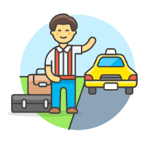 Hail A Taxi 2 Illustration from UX Colors Set