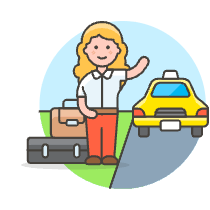 Hail A Taxi 4 Illustration from UX Colors Set