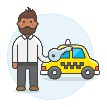Taxi Driver Key 3 Illustration from UX Colors Set