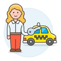 Taxi Driver Key 4 Illustration from UX Colors Set