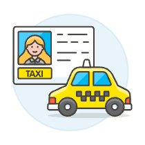 Taxi License 4 Illustration from UX Colors Set