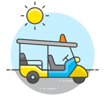 Thailand Tuktuk Illustration from UX Colors Set