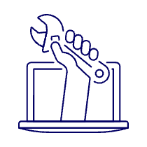 Tech Support Laptop 1 Illustration from UX Line Set