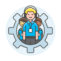Tech Support Team 1 Illustration from UX Colors Set
