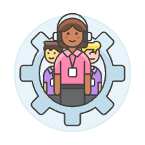 Tech Support Team 2 Illustration from UX Colors Set