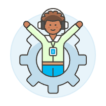 Tech Support User 1 2 Illustration from UX Colors Set