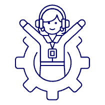 Tech Support User 1 4 Illustration from UX Line Set
