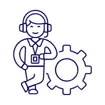 Tech Support User 2 1 Illustration from UX Line Set