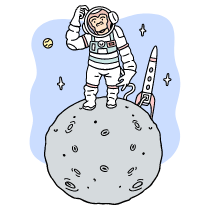 Astronaut 2 Illustration from Bruxelles Set