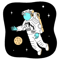 Astronaut Illustration from London Set