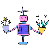 Eco Friendly Tech Illustration from Dhaka Set