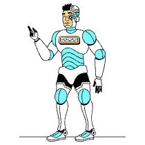 Half Human Half Robot Illustration from London Set