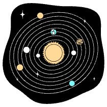 Solar System Illustration from London Set