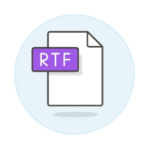 Rtf File Illustration from UX Colors Set