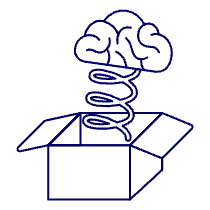 Bouncing Brain Box Illustration from UX Line Set