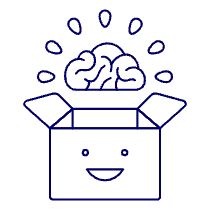 Happy Box Brain Illustration from UX Line Set