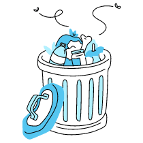 Garbage Illustration from Tokyo Duotone Set