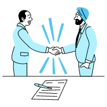 Business Deal Illustration from Tokyo Duotone Set